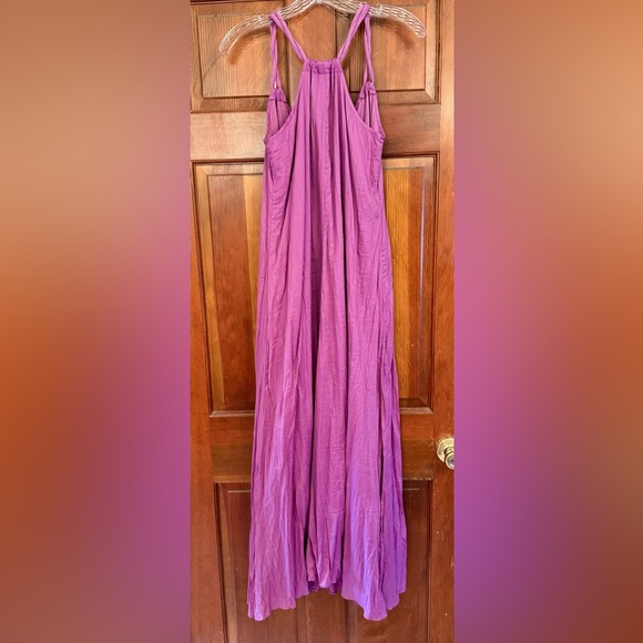 Garnet Hill Midi Length Sleeveless Lined Dress, Purple Size S - Picture 6 of 7